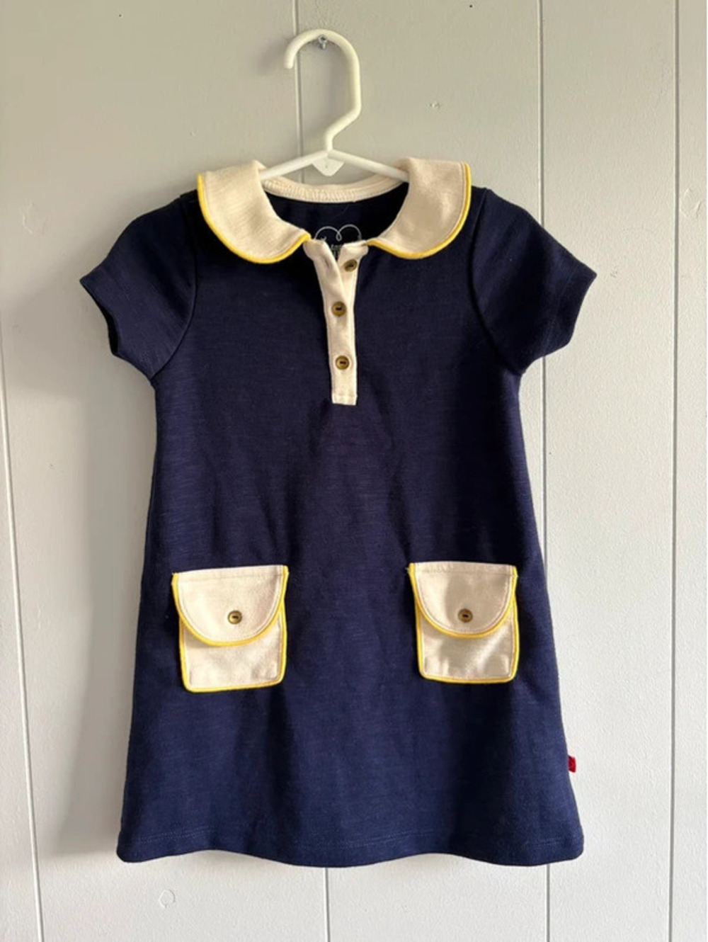 18/24M Navy Blue Girls Little Bird Dress